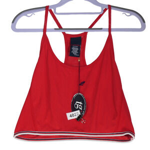 NEW Tommy Girl Cropped Tank Top Women Size XL Racerback Stretch Bralette Light